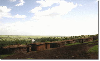 マサイ村の家並