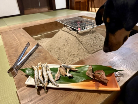 魚の炙りからスタート 魚の炙りからスタート